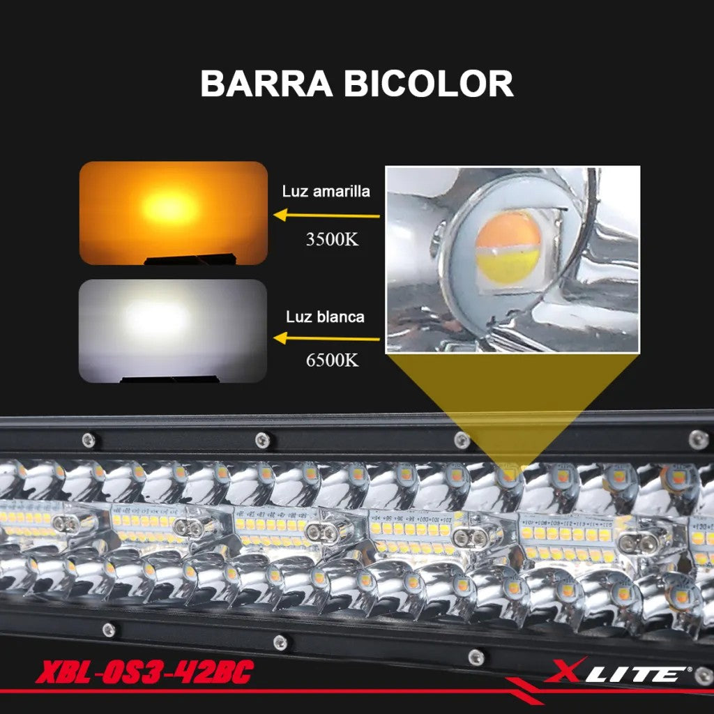 Barra LED BICOLOR X-LITE 3 LINEAS 22"